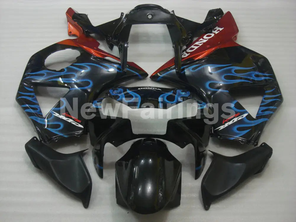 Black and Blue Flame - CBR 954 RR 02-03 Fairing Kit -