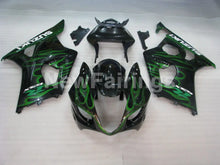 Load image into Gallery viewer, Black and Green Flame - GSX - R1000 03 - 04 Fairing Kit