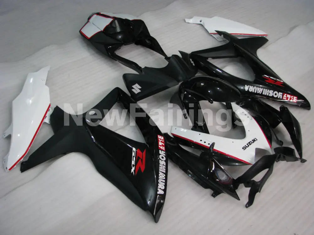 Black and Matte Black White Factory Style - GSX-R600 08-10