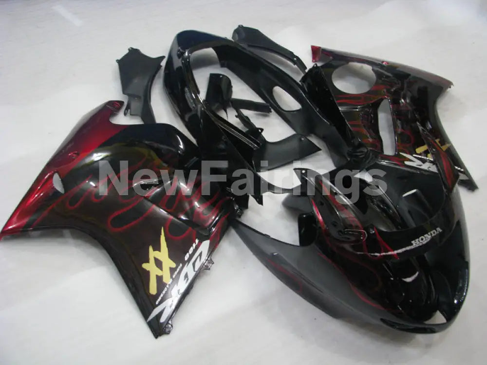 Black and Red Flame - CBR 1100 XX 96-07 Fairing Kit -