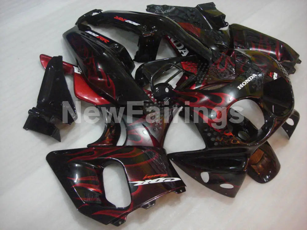 Black and Red Flame - CBR 900 RR 92-93 Fairing Kit -