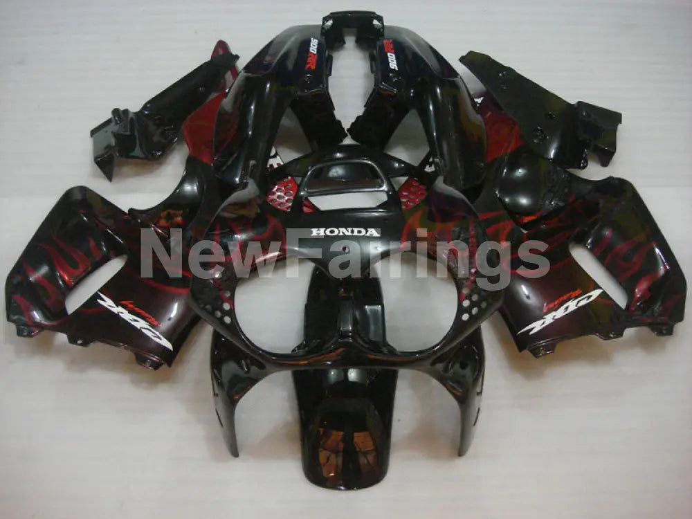 Black and Red Flame - CBR 900 RR 92-93 Fairing Kit -