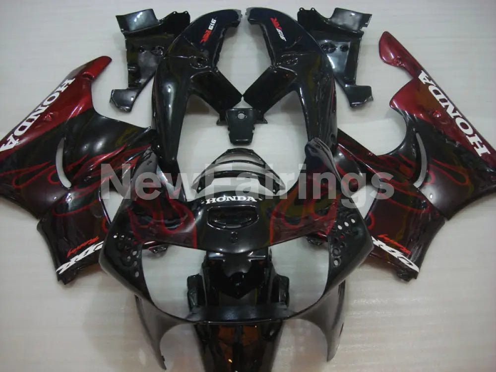 Black and Red Flame - CBR 919 RR 98-99 Fairing Kit -