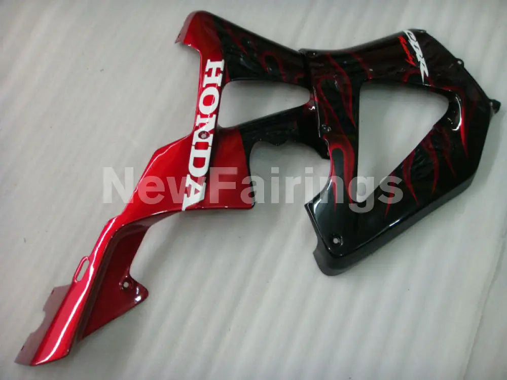 Black and Red Flame - CBR 929 RR 00-01 Fairing Kit -