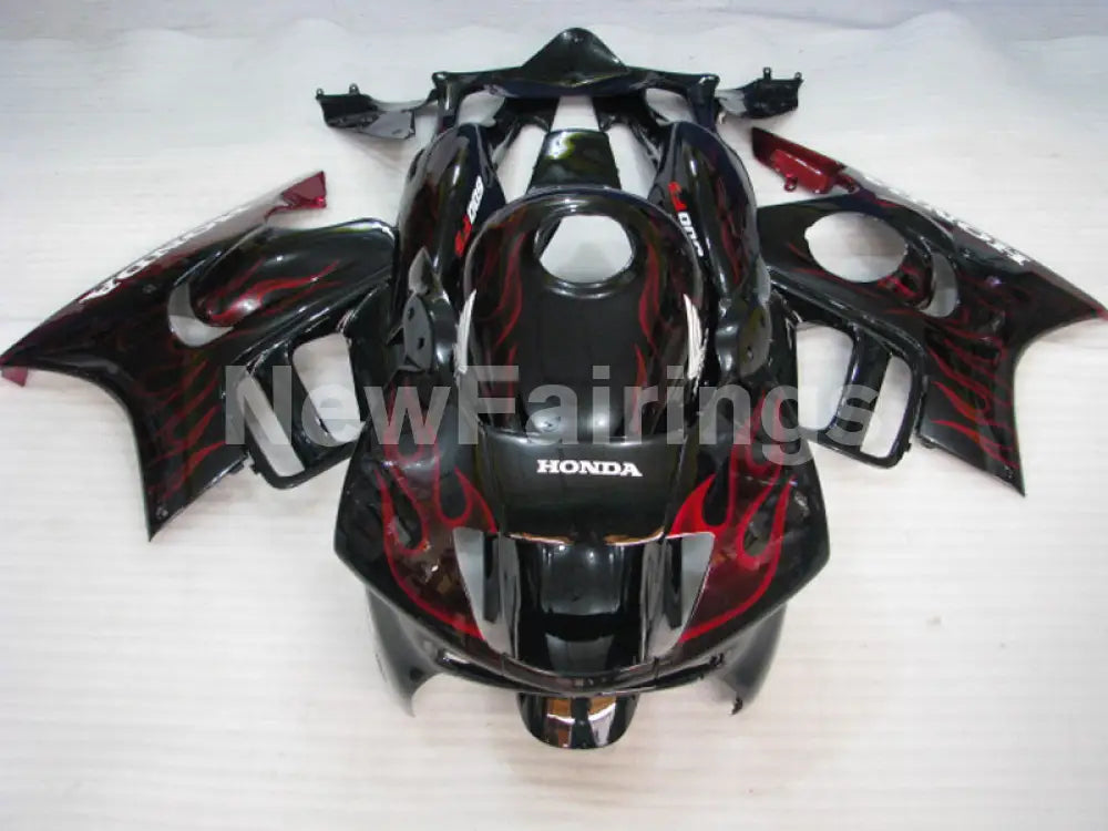 Black and Red Flame - CBR600 F3 97-98 Fairing Kit - Vehicles