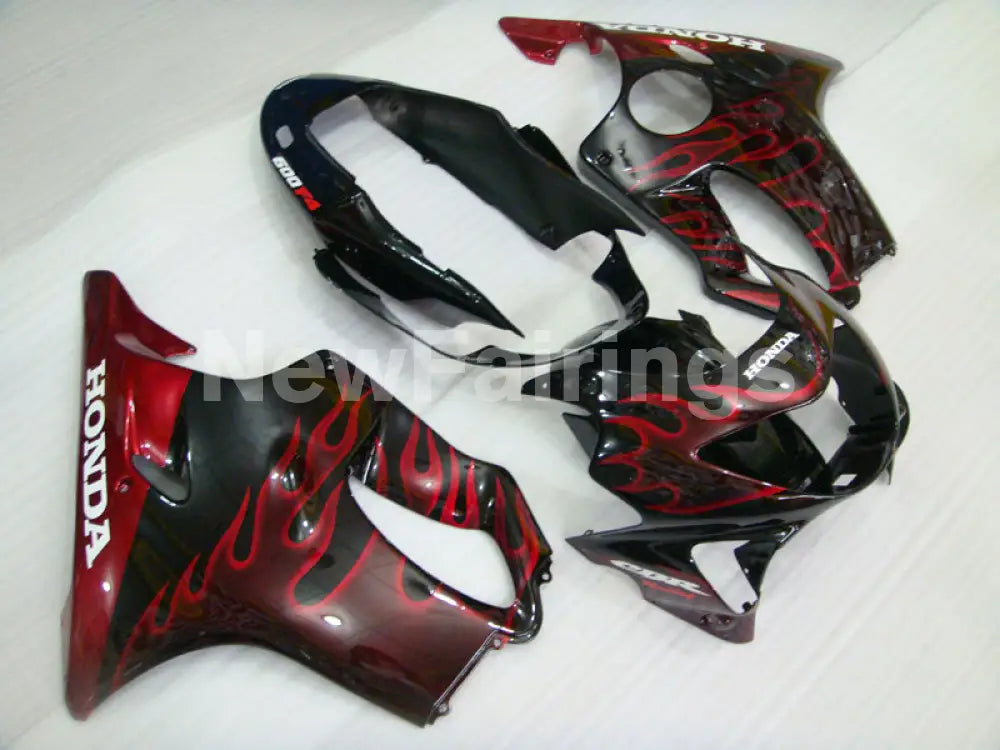 Black and Red Flame - CBR600 F4 99-00 Fairing Kit - Vehicles