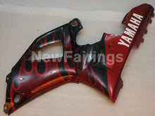 Charger l&#39;image dans la galerie, Black and Red Flame - YZF-R1 00-01 Fairing Kit - Vehicles &amp;