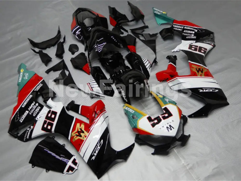 Black and Red Green MOTOREX - CBR1000RR 17-23 Fairing Kit -