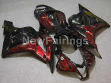 Charger l&#39;image dans la galerie, Black and Red no decal Flame - CBR600RR 09-12 Fairing Kit -