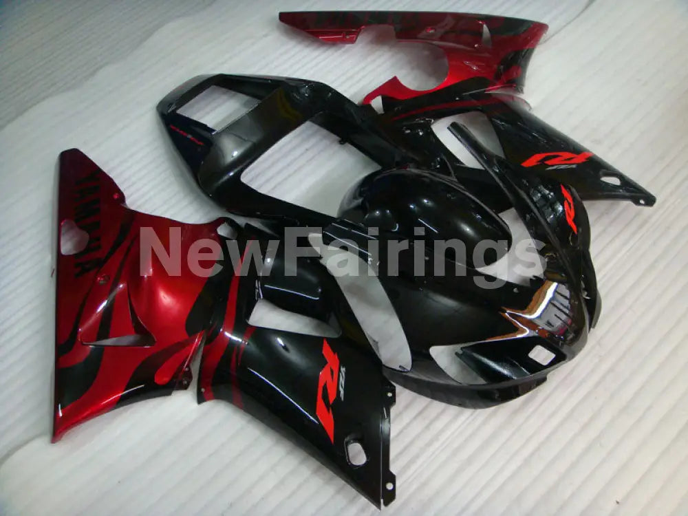 Black and Wine Red Factory Style - YZF-R1 98-99 Fairing Kit