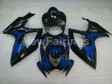 Charger l&#39;image dans la galerie, Black and Blue Flame - GSX-R600 06-07 Fairing Kit -