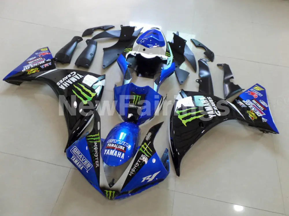 Black Blue Monster - YZF-R1 09-11 Fairing Kit - Vehicles &