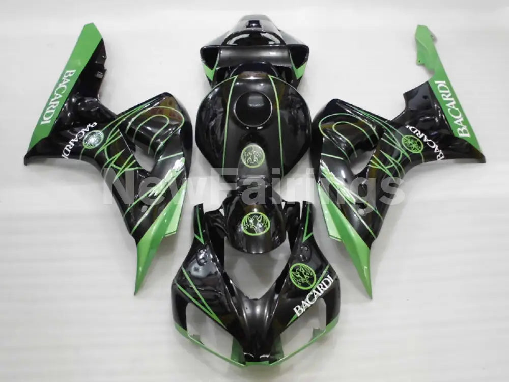 Black and Green BACARDI - CBR1000RR 06-07 Fairing Kit -