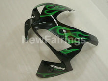 Charger l&#39;image dans la galerie, Black and Green Flame - CBR600RR 03-04 Fairing Kit -