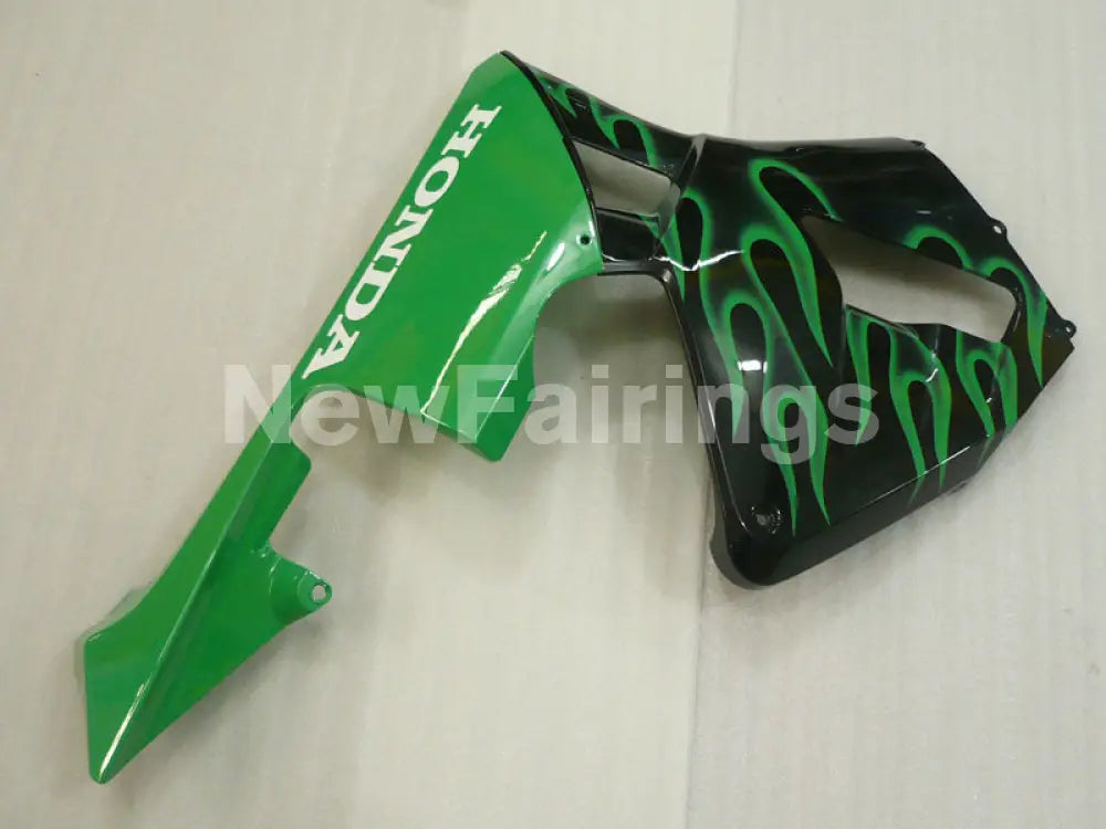 Black and Green Flame - CBR600RR 03-04 Fairing Kit -