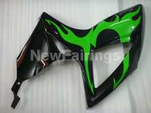 Charger l&#39;image dans la galerie, Black and Green Flame - GSX-R600 06-07 Fairing Kit -