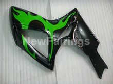 Charger l&#39;image dans la galerie, Black and Green Flame - GSX-R600 06-07 Fairing Kit -