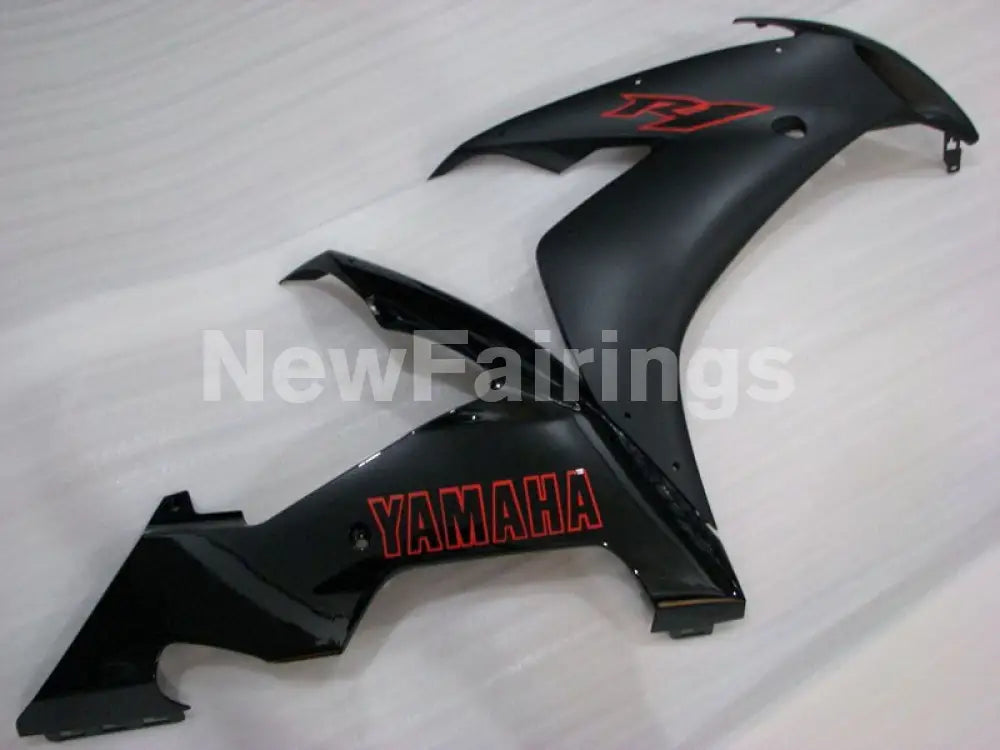 Black Matte Black red stickers Factory Style - YZF-R1 04-06