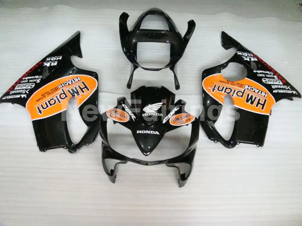 Black and Orange HM plant - CBR600 F4i 01-03 Fairing Kit -