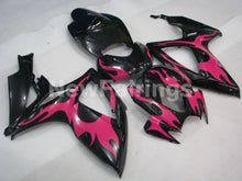 Charger l&#39;image dans la galerie, Black and Pink Flame - GSX-R600 06-07 Fairing Kit -