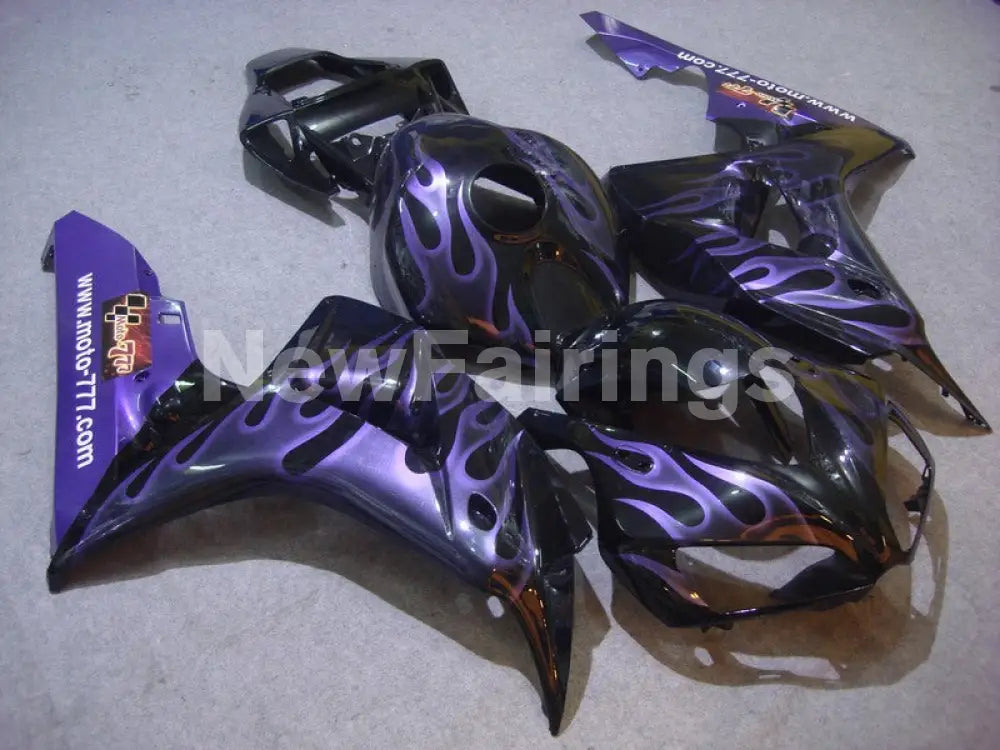 Black and Purple Flame - CBR1000RR 06-07 Fairing Kit -