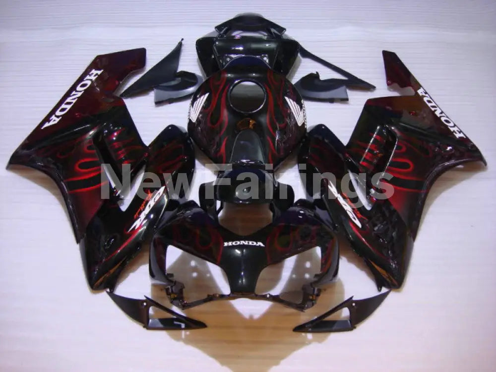 Black and Red Flame - CBR1000RR 04-05 Fairing Kit - Vehicles