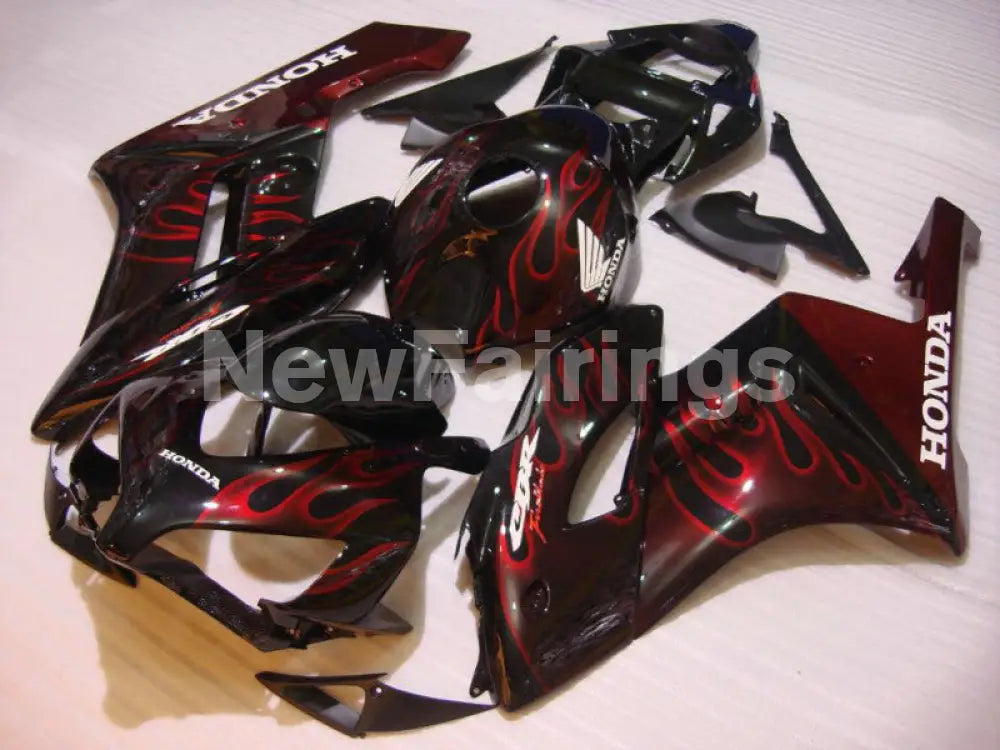 Black and Red Flame - CBR1000RR 04-05 Fairing Kit - Vehicles