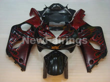 Charger l&#39;image dans la galerie, Black and Red Flame - GSX - R1000 00 - 02 Fairing Kit