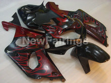 Charger l&#39;image dans la galerie, Black and Red Flame - GSX - R1000 00 - 02 Fairing Kit