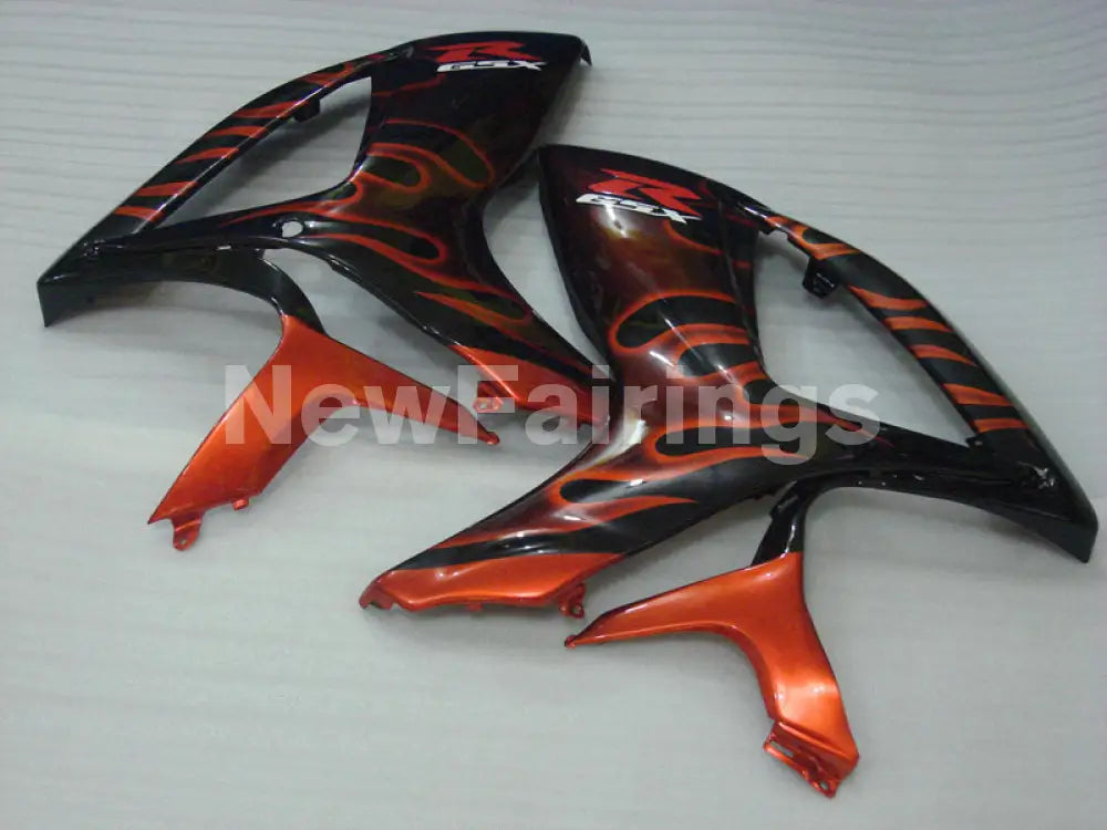 Black and Red Flame - GSX-R600 06-07 Fairing Kit - Vehicles