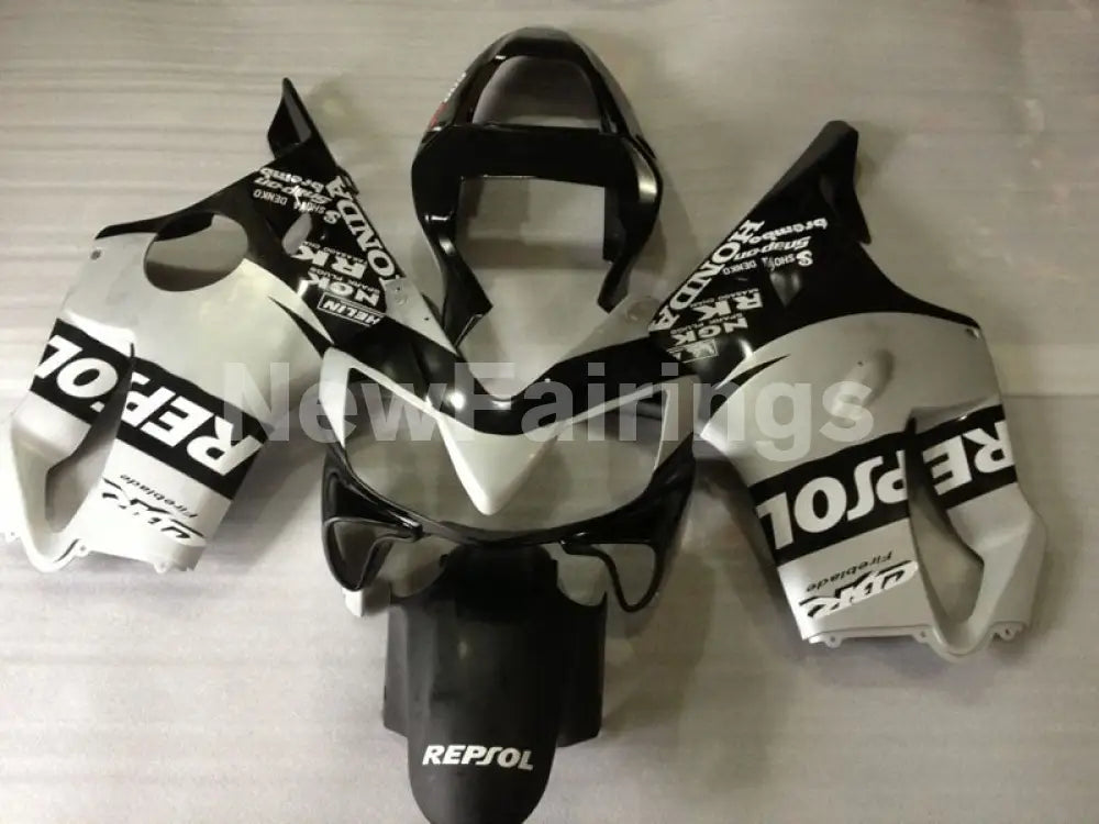 Black and Silver Repsol - CBR600 F4i 01-03 Fairing Kit -