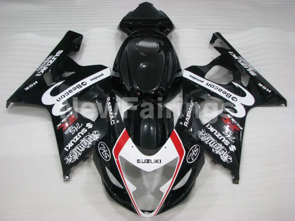 Black and White Beacon - GSX-R750 04-05 Fairing Kit