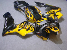 Charger l&#39;image dans la galerie, Black and Yellow Flame - CBR600RR 03-04 Fairing Kit -