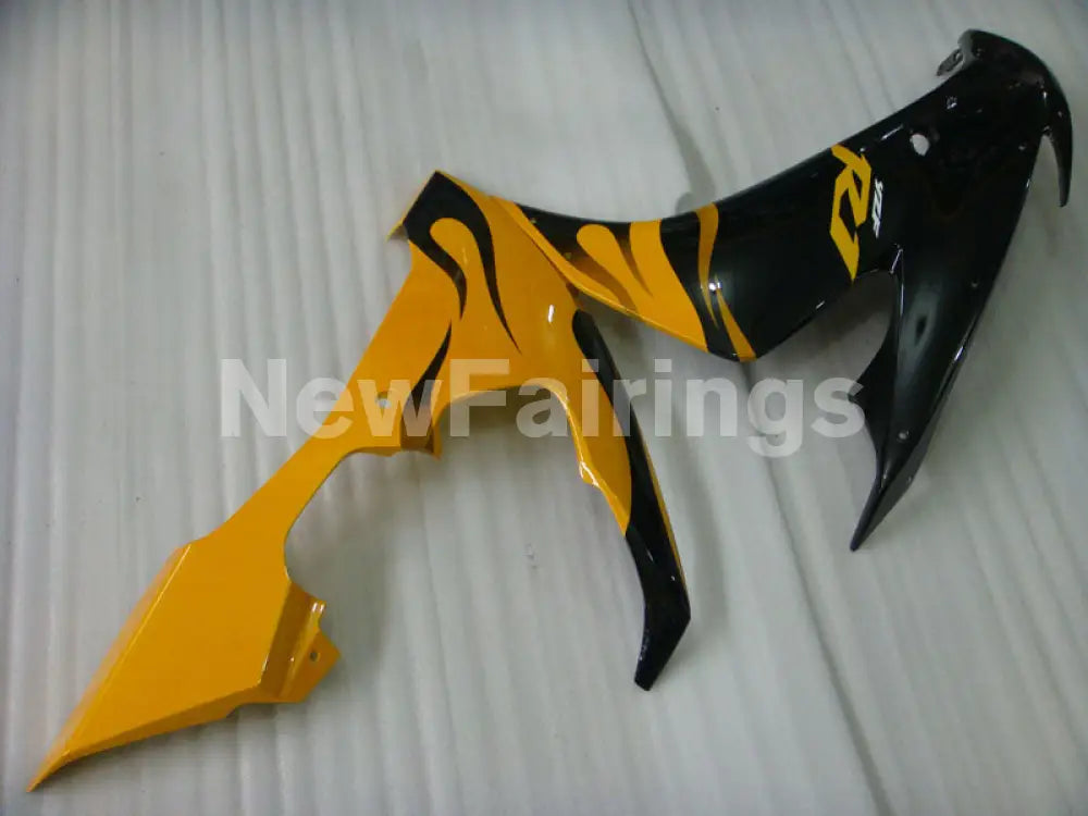 Black and Yellow Flame - YZF-R1 04-06 Fairing Kit