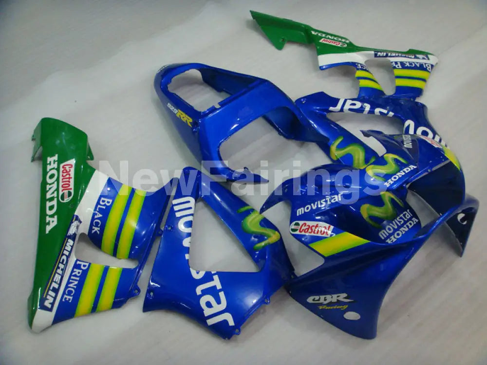 Blue and Green Movistar - CBR 929 RR 00-01 Fairing Kit -