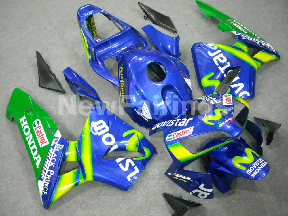 Blue and Green Movistar - CBR600RR 03-04 Fairing Kit -