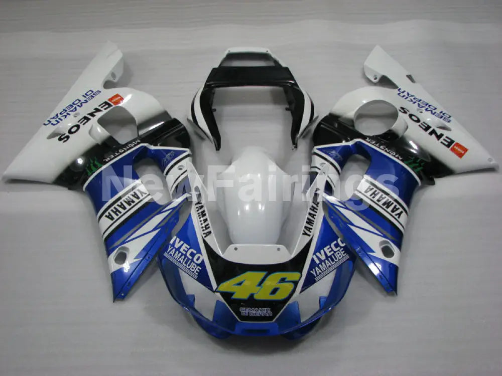 Blue and White Black ENEOS - YZF-R6 98-02 Fairing Kit Vehicles & Parts > Vehicle Parts & Accessories > Motor Vehicle