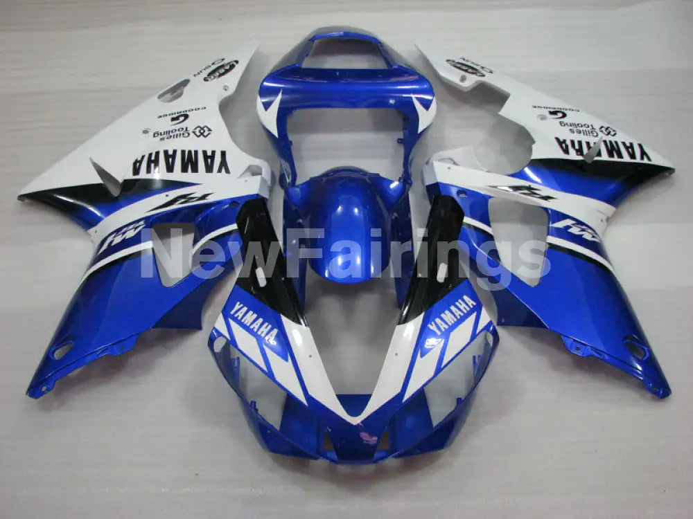 Blue and White Black Factory Style - YZF-R1 00-01 Fairing