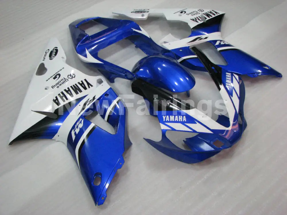 Blue and White Black Factory Style - YZF-R1 00-01 Fairing