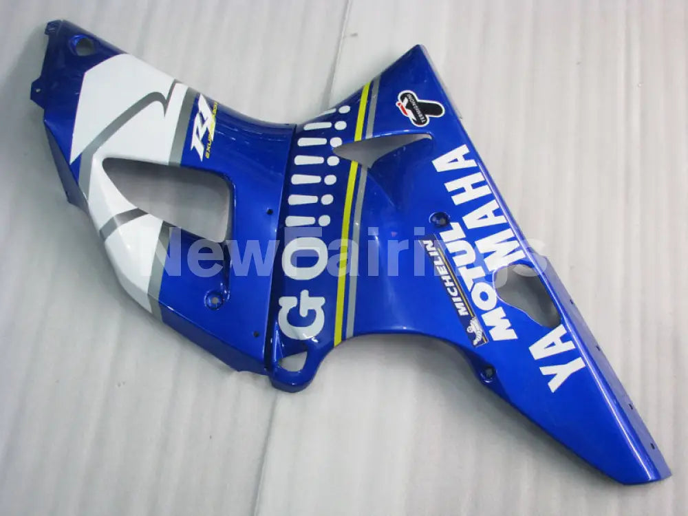 Blue and White GO - YZF-R1 00-01 Fairing Kit - Vehicles &