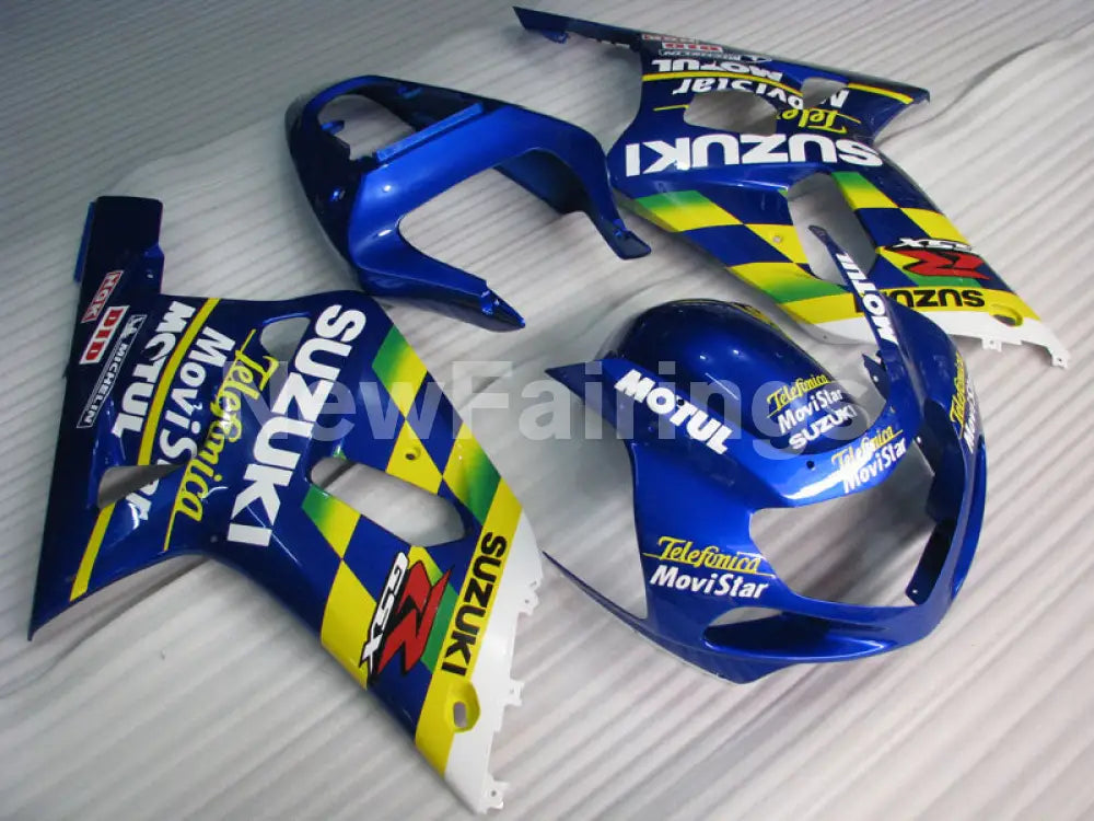 Blue and Yellow Movistar - GSX-R750 00-03 Fairing Kit