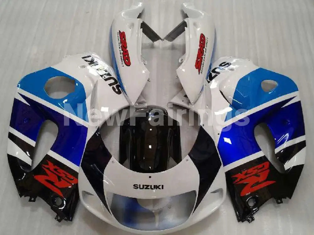 Blue and White Black Factory Style - GSX-R750 96-99 Fairing