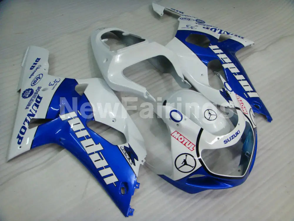 Blue and White Jordan - GSX-R600 01-03 Fairing Kit -