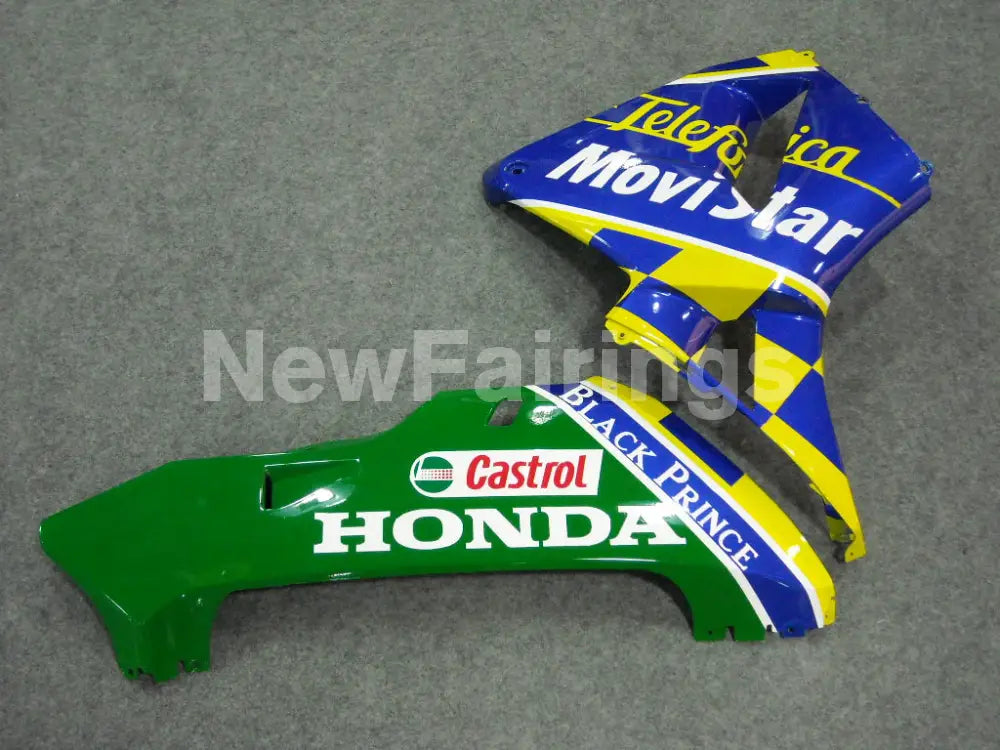 Blue and Yellow Green Movistar - CBR600RR 05-06 Fairing Kit