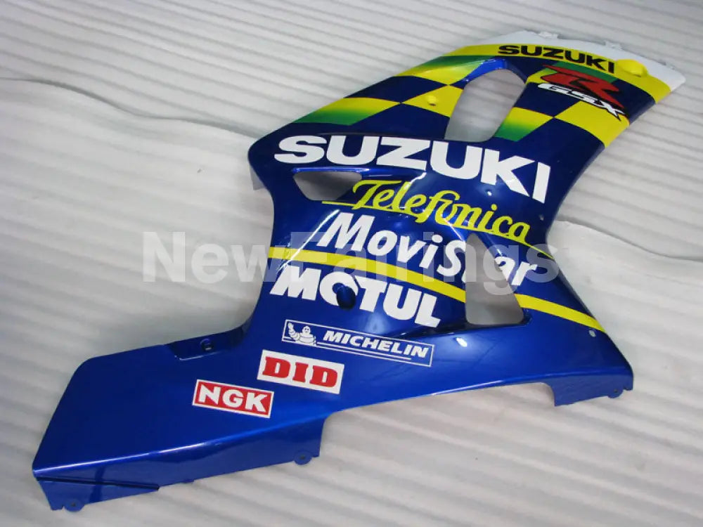 Blue and Yellow Movistar - GSX-R600 01-03 Fairing Kit -