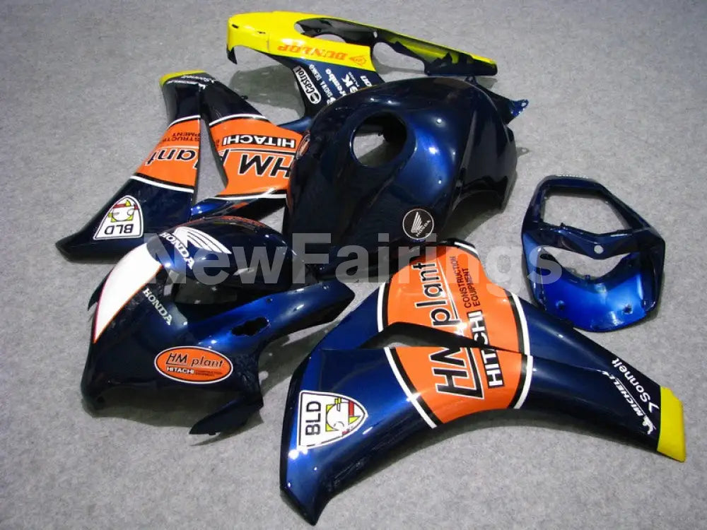 Deep Blue and Orange HM plant - CBR1000RR 08-11 Fairing Kit