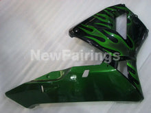 Charger l&#39;image dans la galerie, Green and Black Flame - CBR600RR 03-04 Fairing Kit -