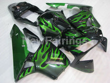 Charger l&#39;image dans la galerie, Green and Black Flame - CBR600RR 03-04 Fairing Kit -