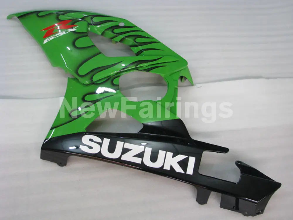 Green and Black Flame - GSX - R1000 05 - 06 Fairing Kit