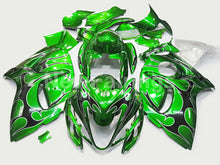 Charger l&#39;image dans la galerie, Green and Black Flame - GSX1300R Hayabusa 08-20 Fairing Kit